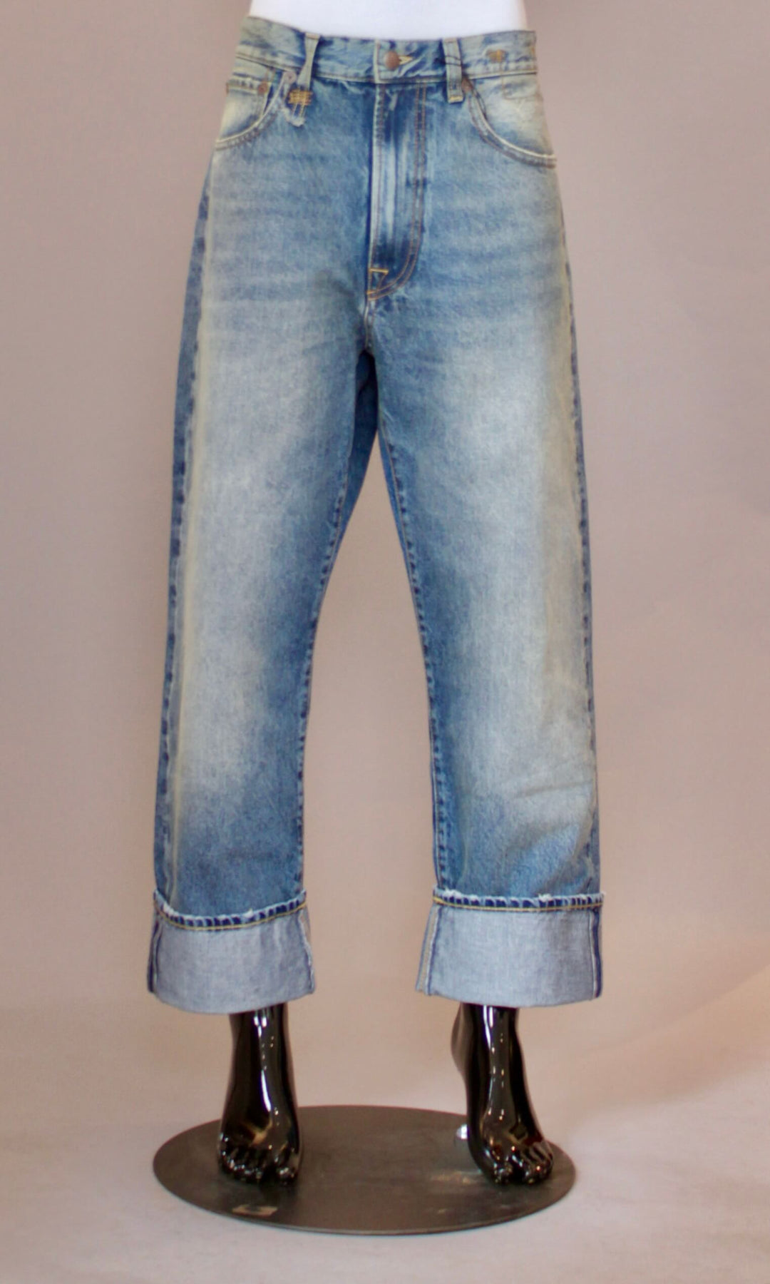 Jeans - Cuffed X-Boyfriend - Blå