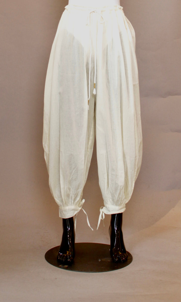 Bomullsbukse i off white