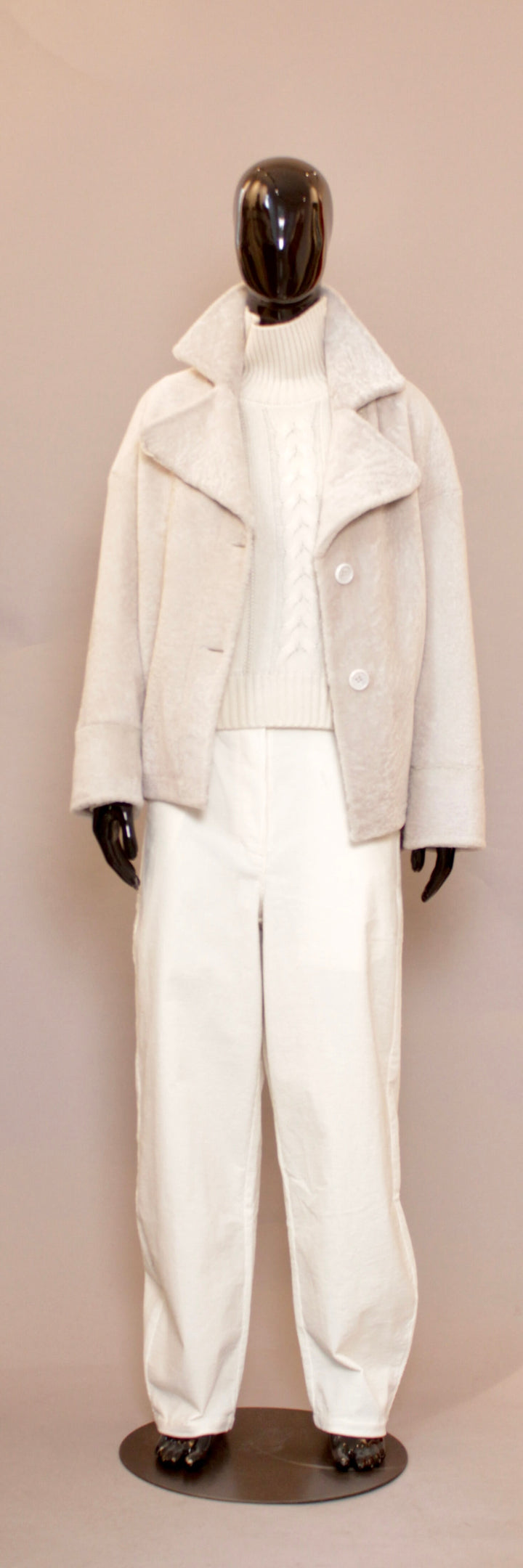 Jakke - Lammeskinn - Off white