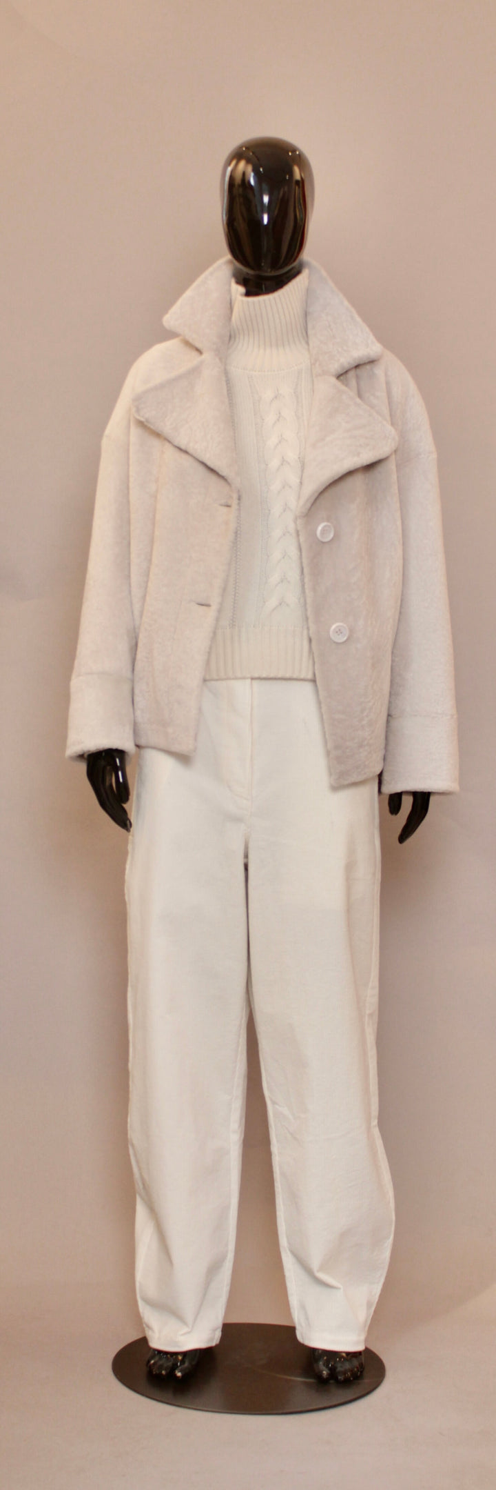 Jakke - Lammeskinn - Off white