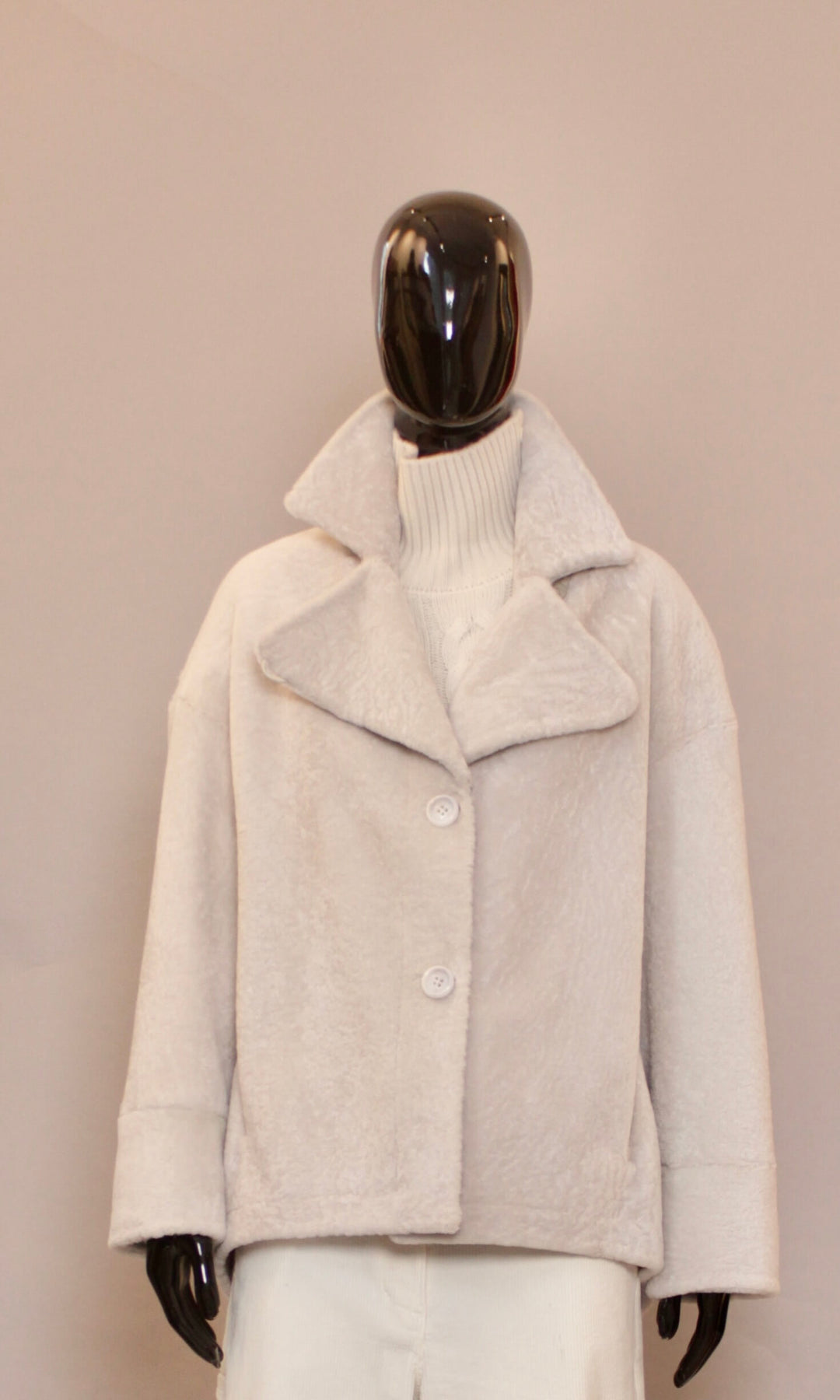 Jakke - Lammeskinn - Off white