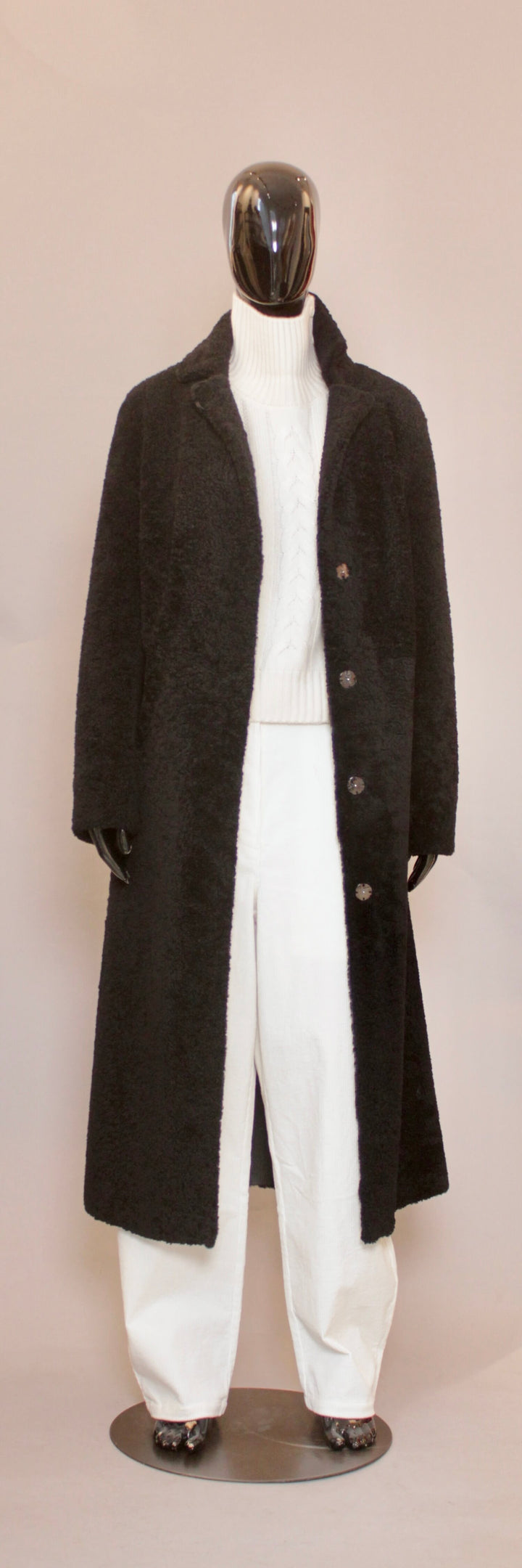 Kåpe - Lammeskinn - Sort