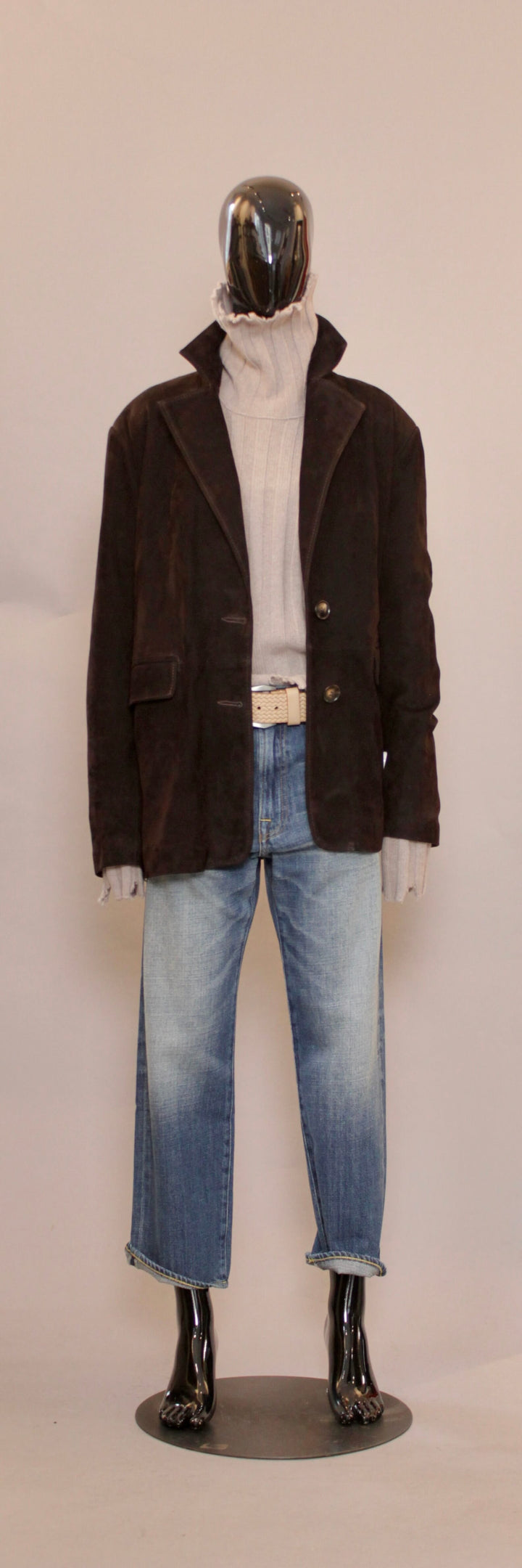 Skinnjakke - Mørkebrun