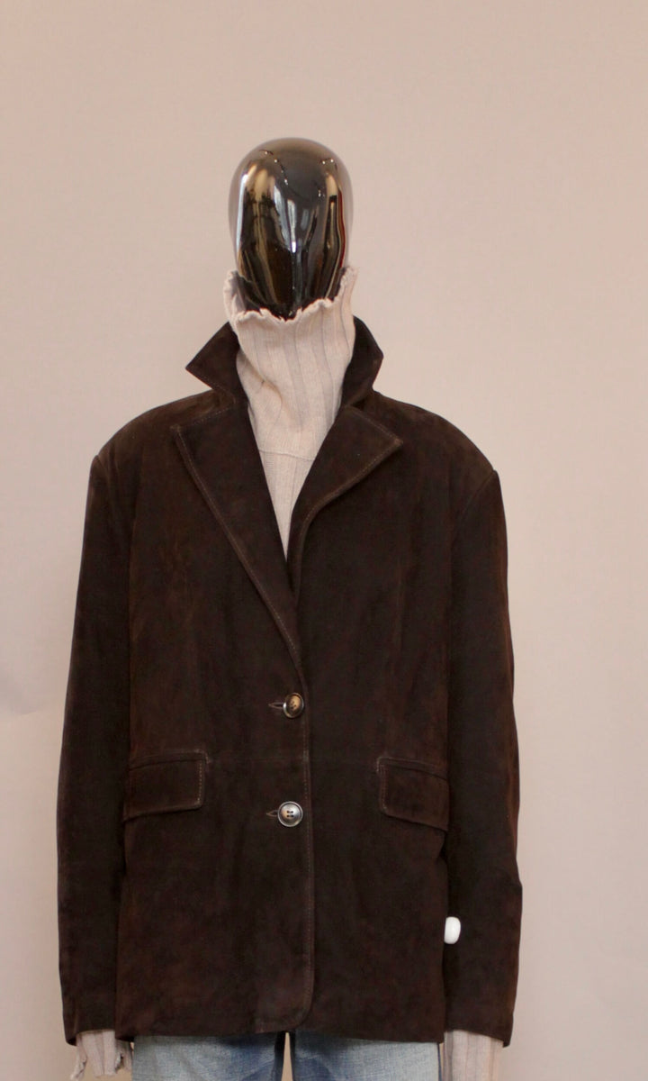 Skinnjakke - Mørkebrun