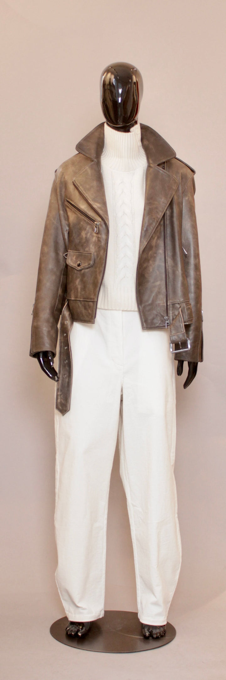 Skinnjakke - Vintage Brun