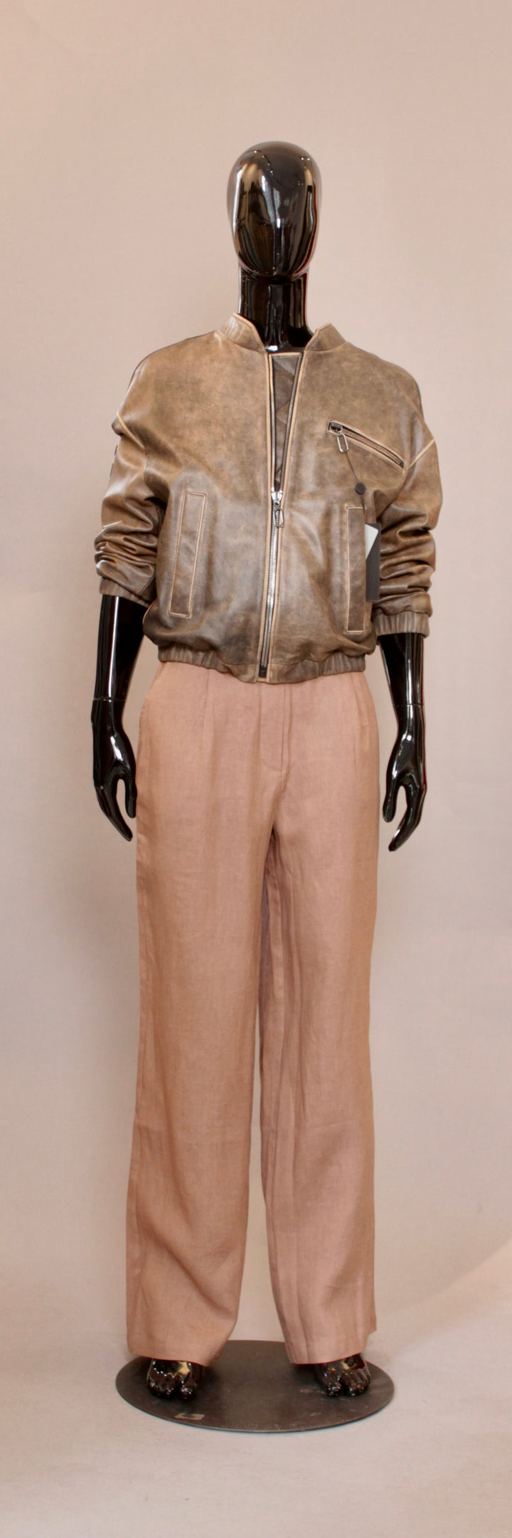 Skinnjakke - Vintage Brun