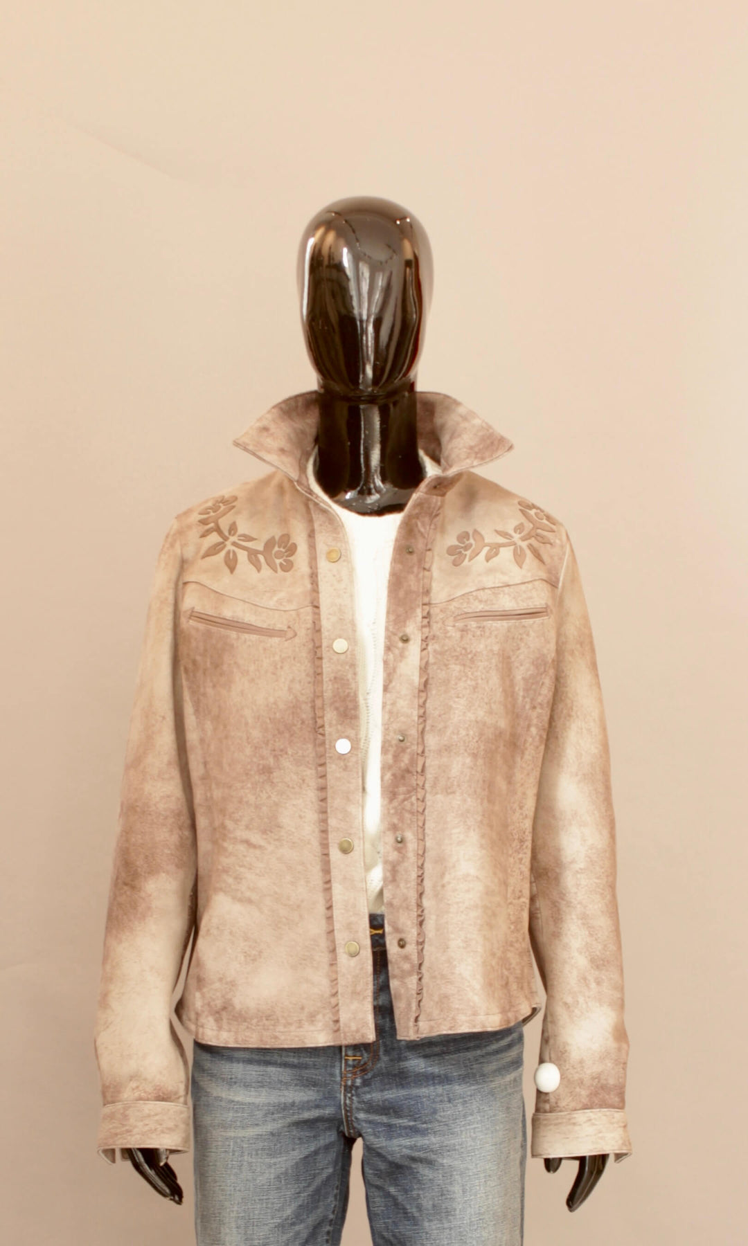 Skinnskjorte i Beige
