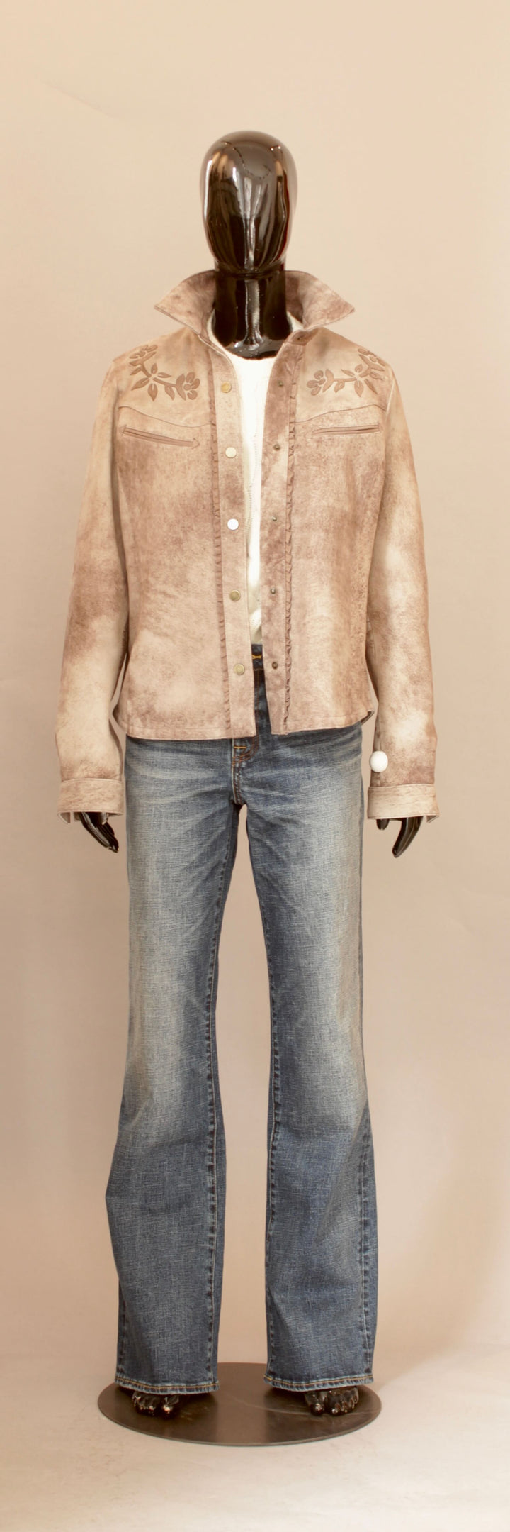 Skinnskjorte i Beige