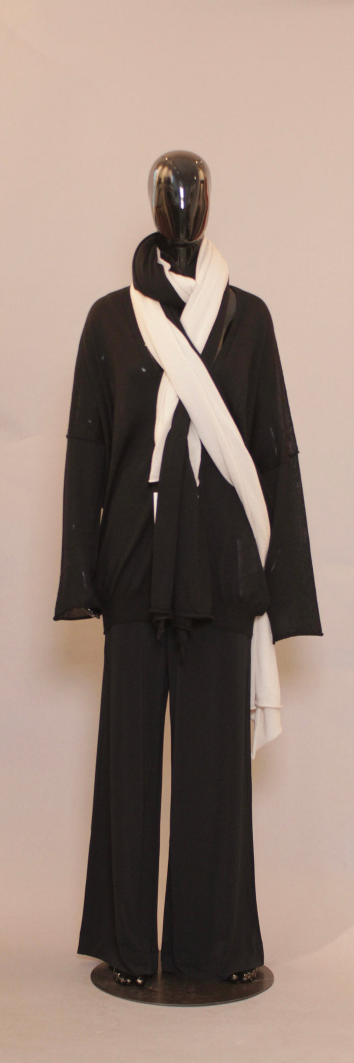 Cardigan - Cashmere / Silke - Sort
