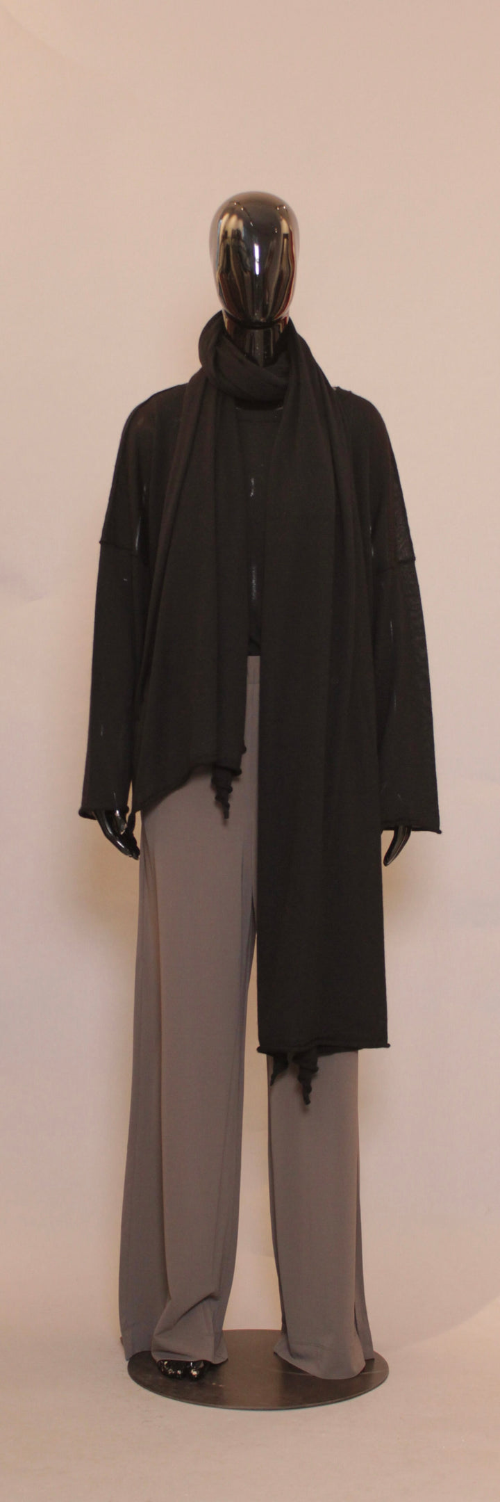 Skjerf - Cashmere / Silke - Sort