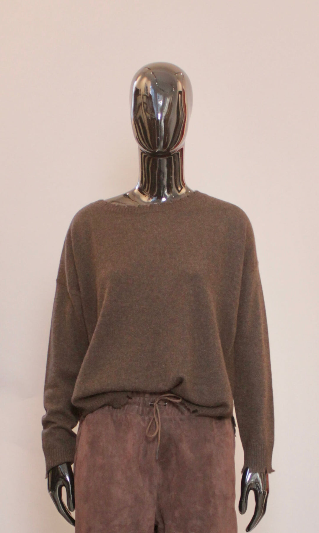Genser - Cashmere - Mørkebrun
