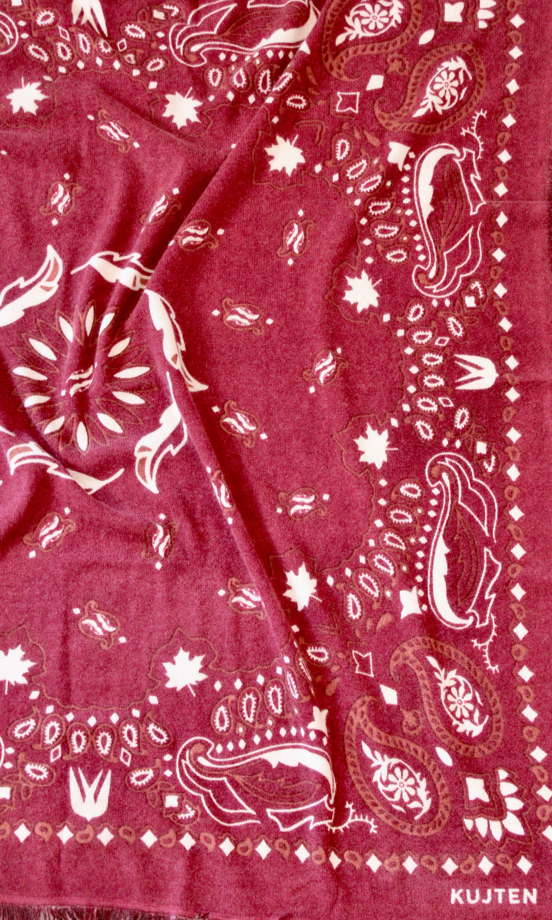 Skjerf - Cashmere - Bordeaux Bandana