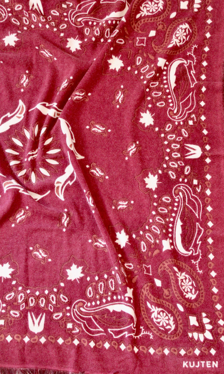 Skjerf - Cashmere - Bordeaux Bandana
