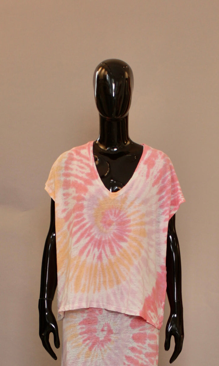 T-shirt - Tie dye oransje