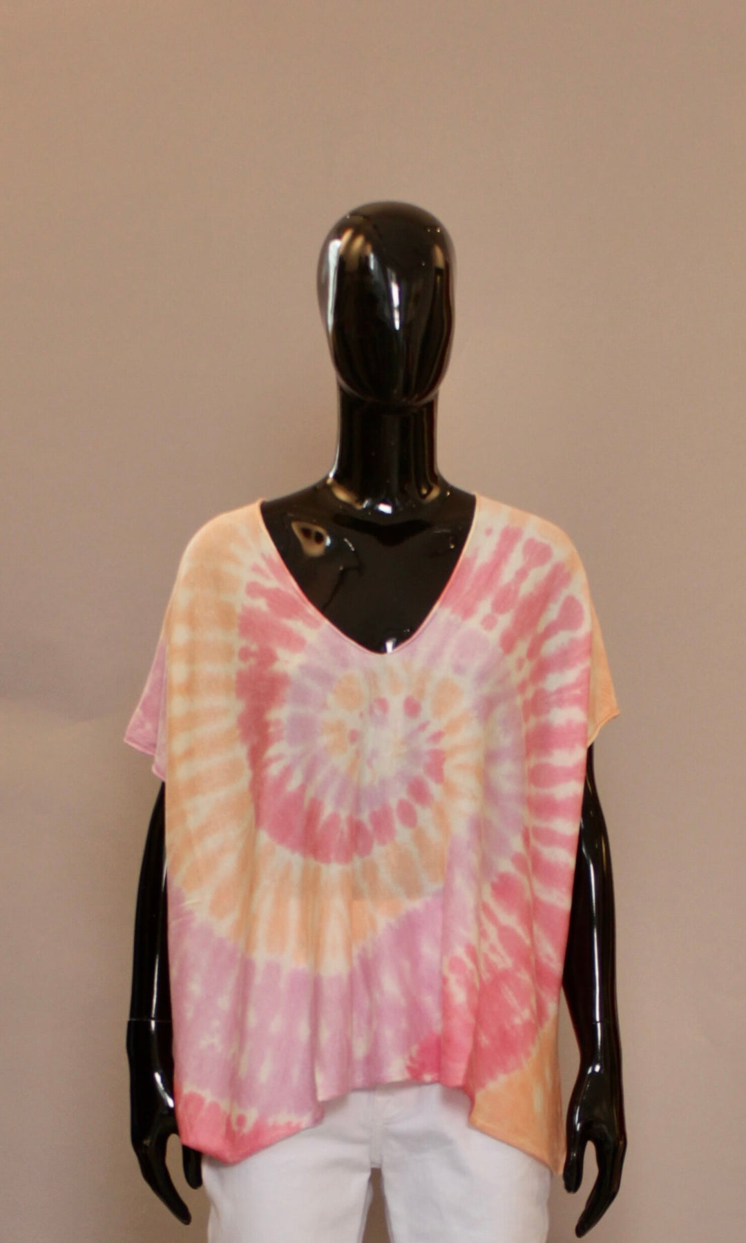 T-shirt - Cashmere - Tie dye oransje