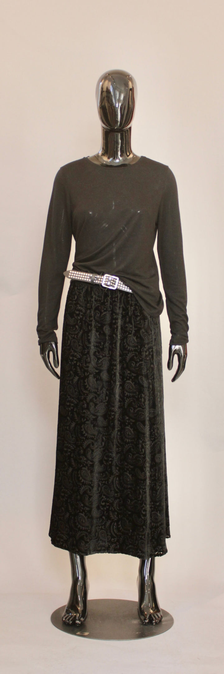 Skjørt - Fløyel - Sort