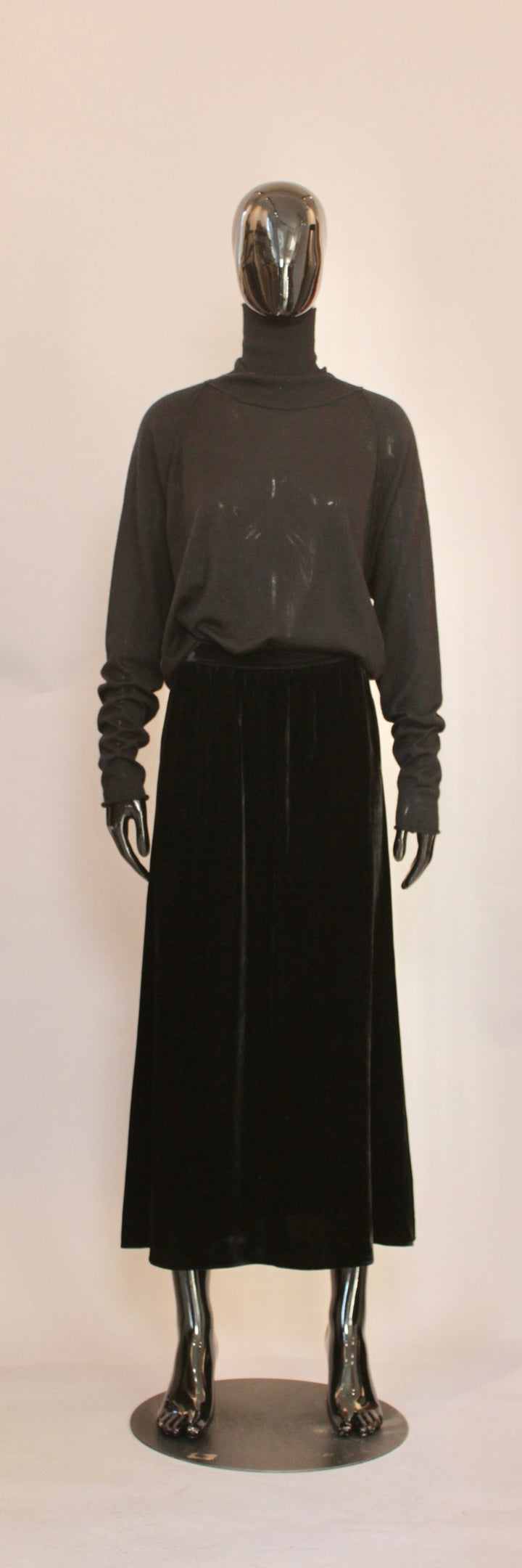 Skjørt - Fløyel - Sort