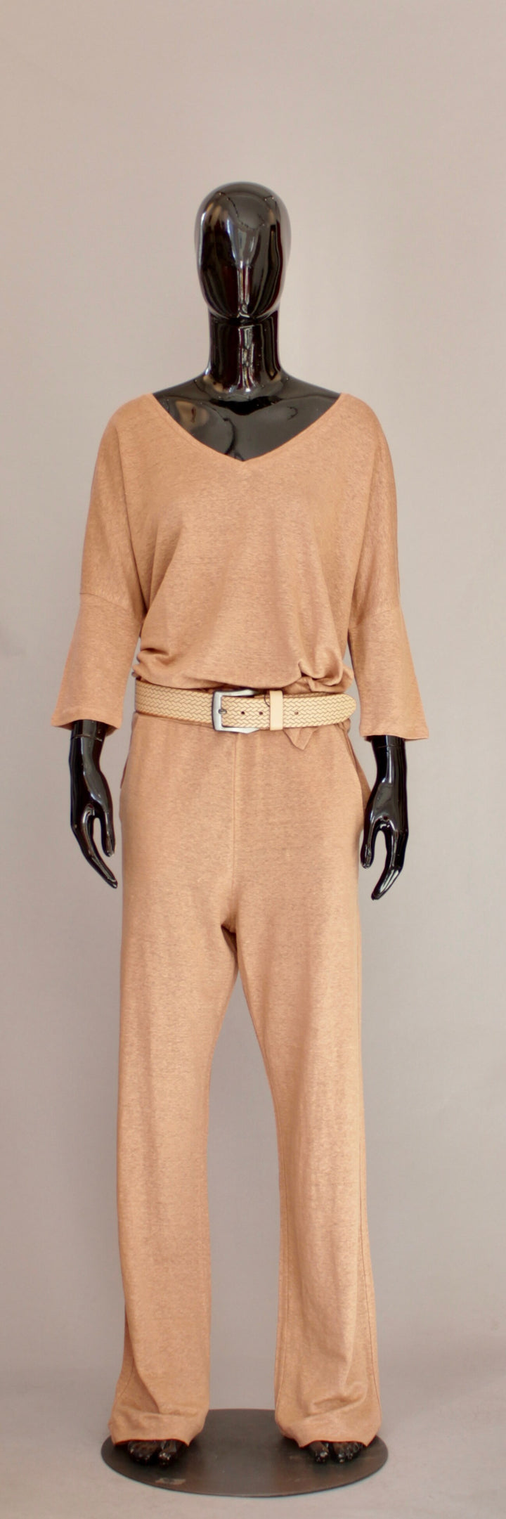 Lin bukse i Beige