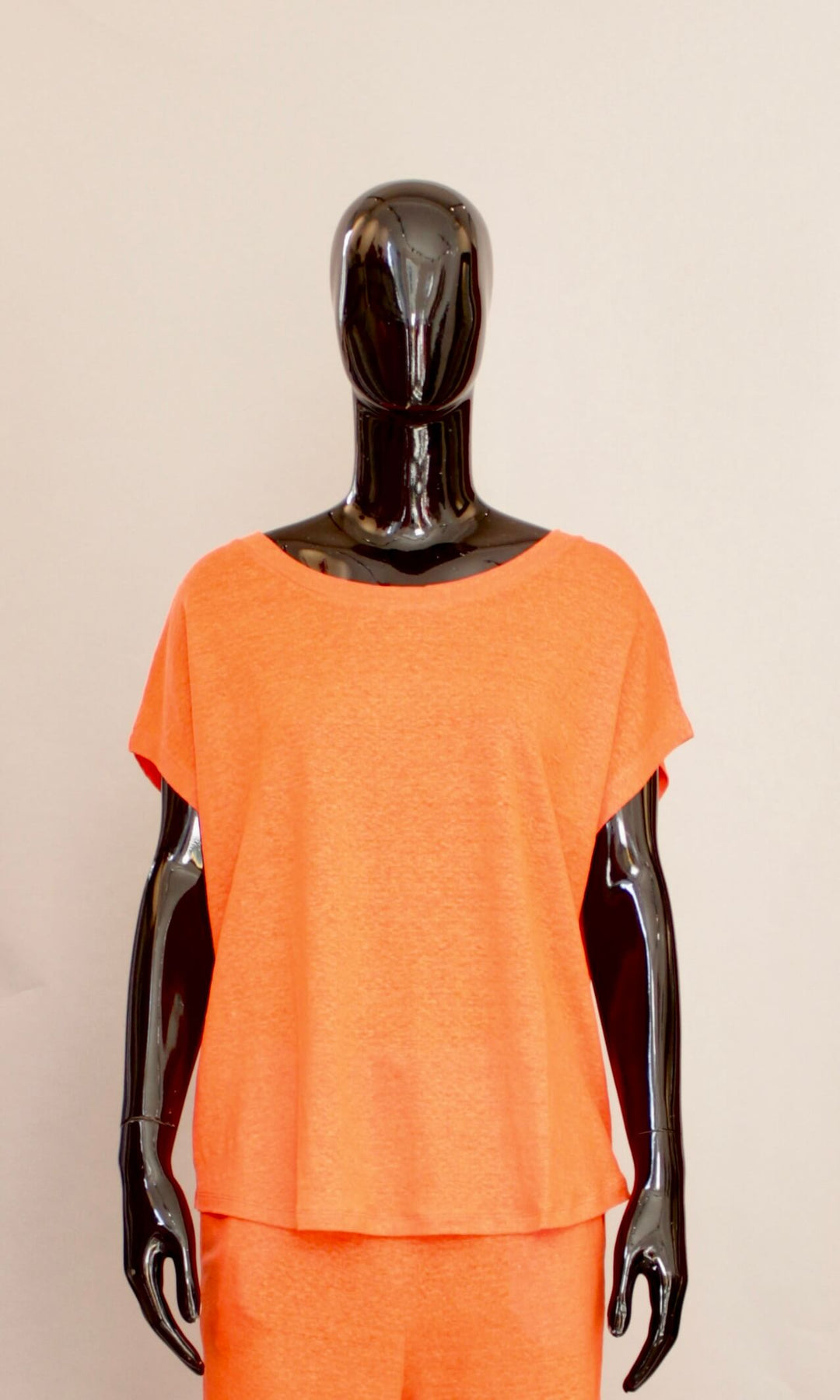 Lin t-shirt i Oransje