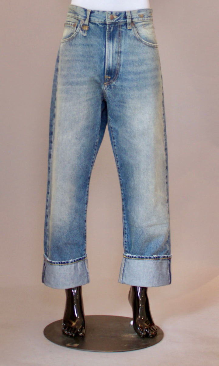 Jeans - Cuffed X-Boyfriend - Blå