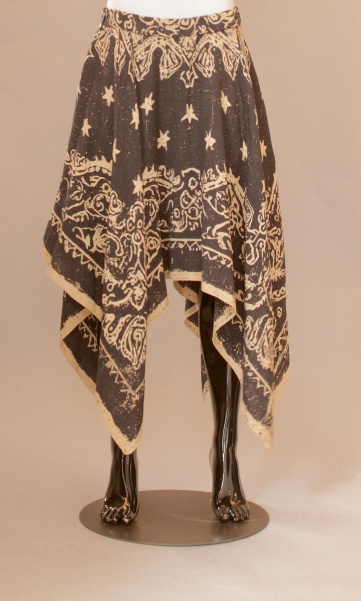 Bandana Skjørt i Sort og Beige