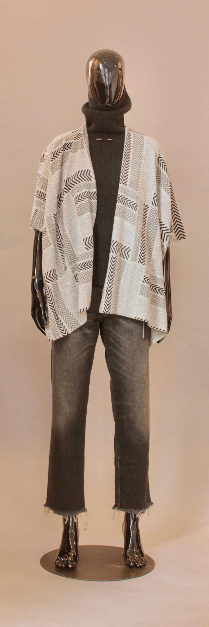 Notshy mønstret cardigan i ull og cashmere